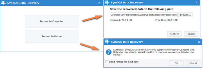 recover lost data to pc or device
