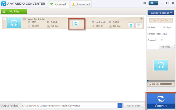 Start Conversion to convert OGG to MP3