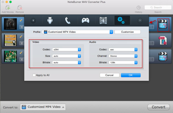 settings for output informations