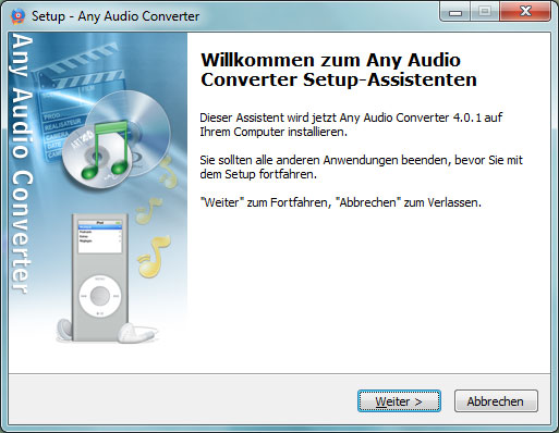 Any Audio Converter installieren