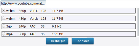 Choisir le format audio