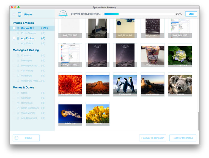 scan lost data from iPhone on mac
