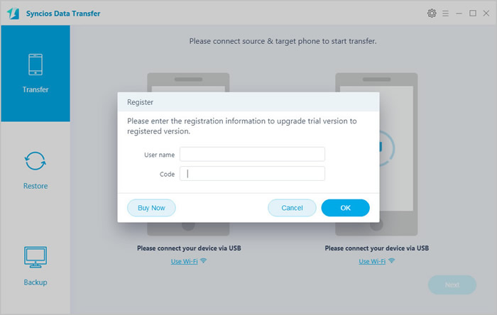 register syncios data transfer windows version step 2