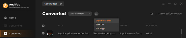 export to itunes