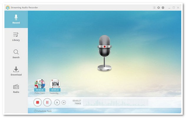 Apowersoft Streaming Audio Recorder main interface