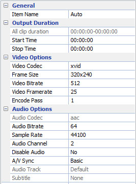 Customize Output Settings