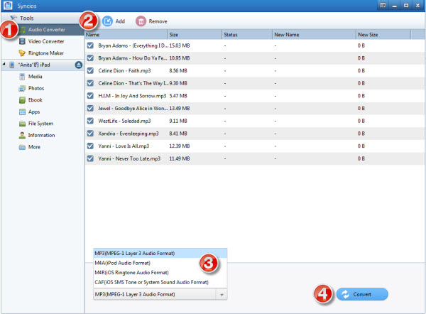 Syncios iPod Transfer with Audio Converter