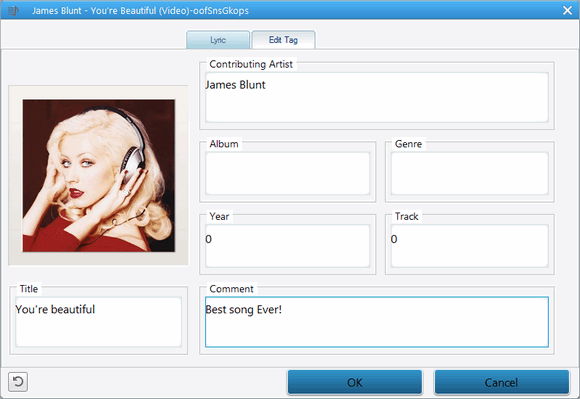 Tag Edit to customize your audio files