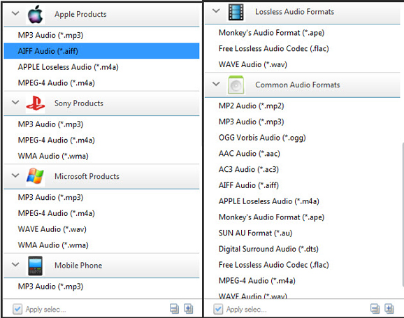 Add audio, video and online video files to Any Audio Converter, convert M4A to MP3, APE to MP3, AVI to MP3