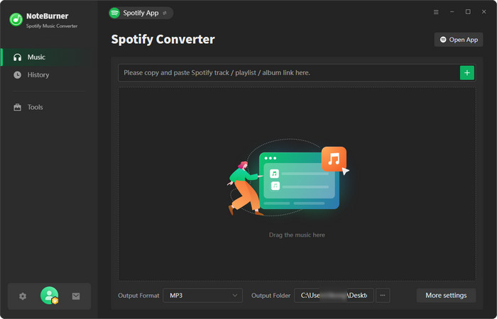 Log in Spotify account