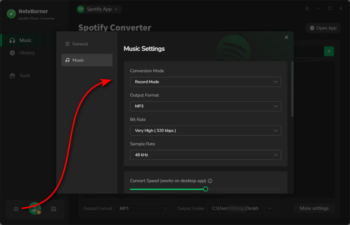 Customize output settings