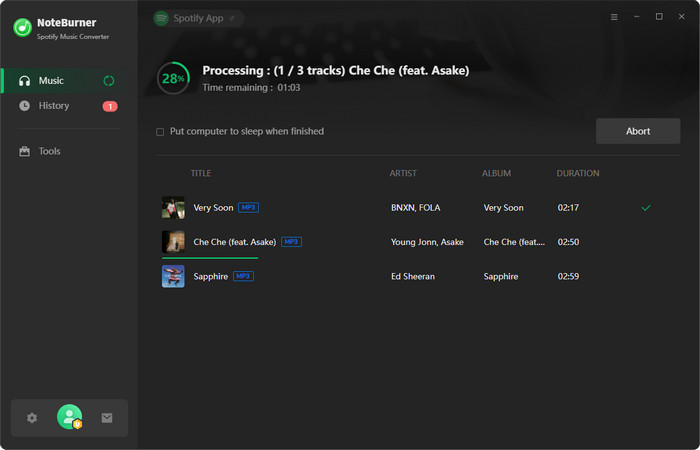 Convert Spotify music