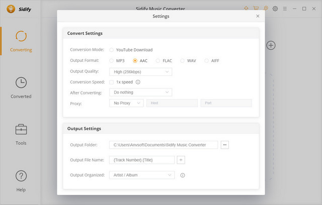 Adjust Settings